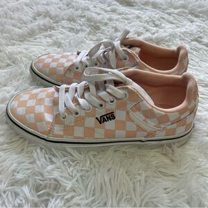 Vans Old Skool Canvas‎ Pink Checkerboard Lace up Sneakers